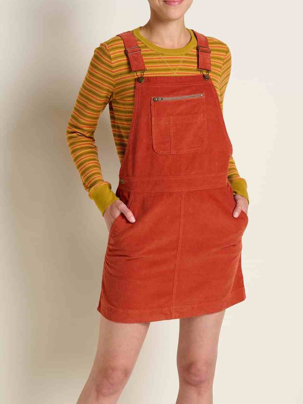 Toad & Co Scouter Cord Jumper Dress in Burnt Orange Women’s Size Small